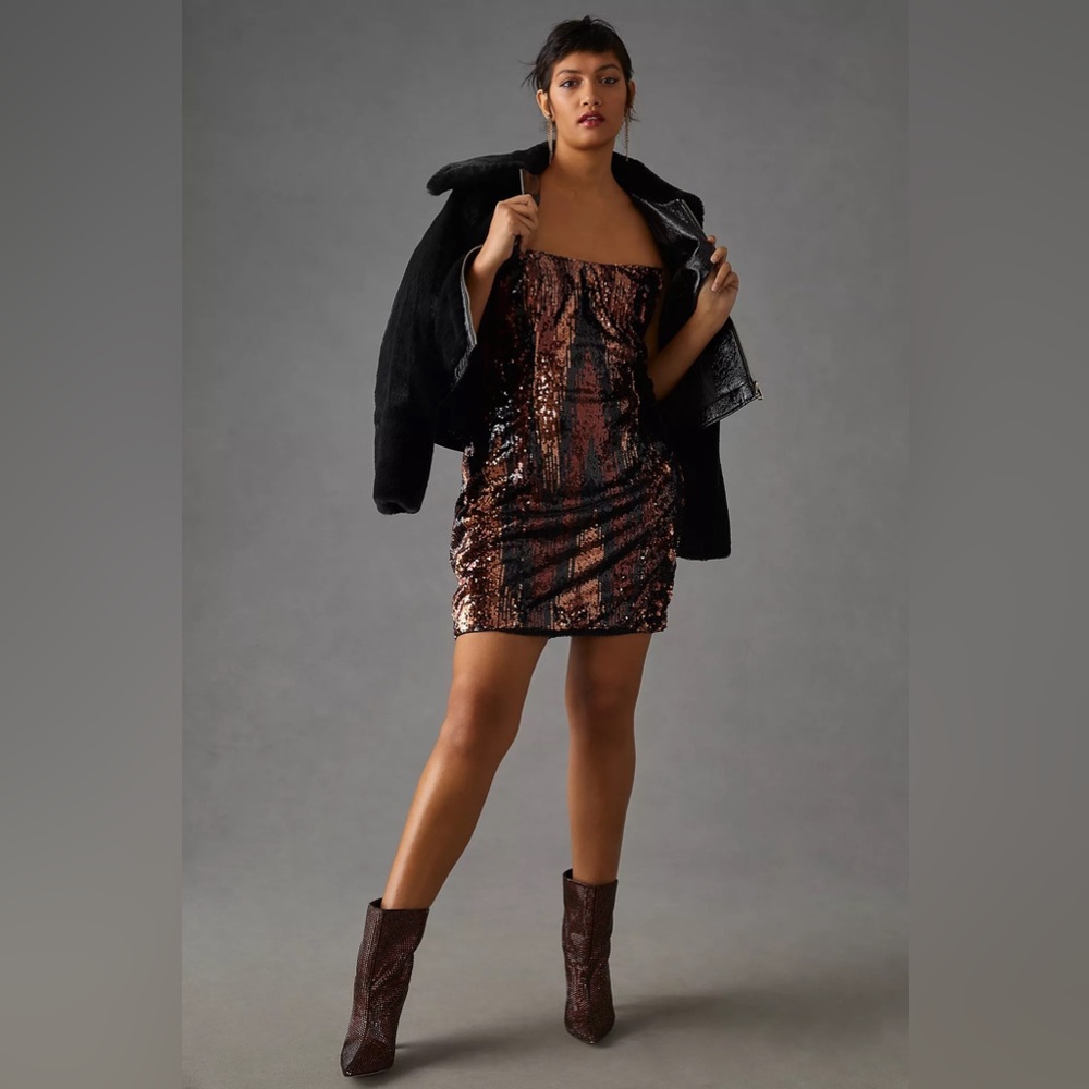 NWT By Anthropologie Sequin Mini Dress - Picture 4 of 14